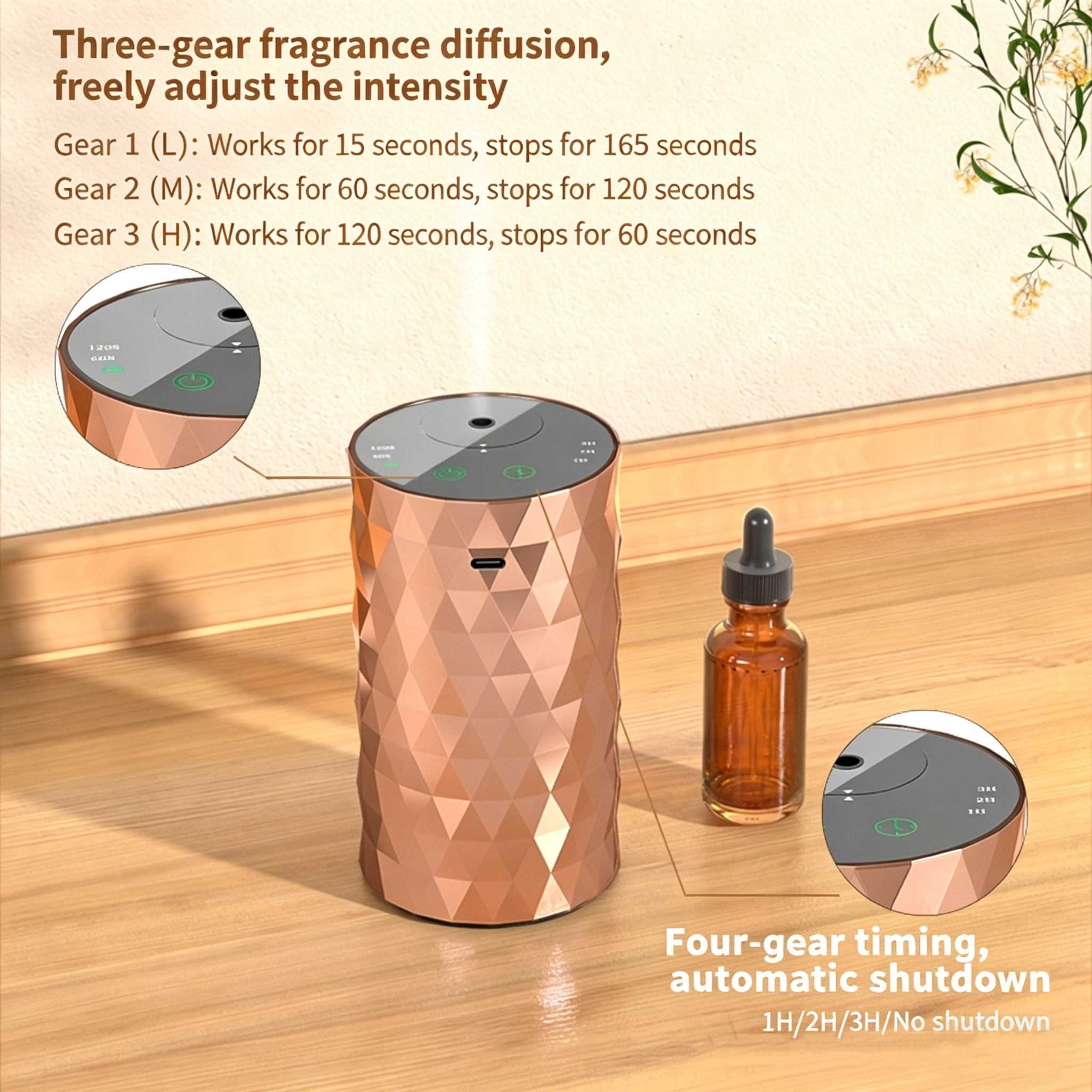 Waterless Essential Oil Diffus - Home Fragrance Verbena のレビューと価格